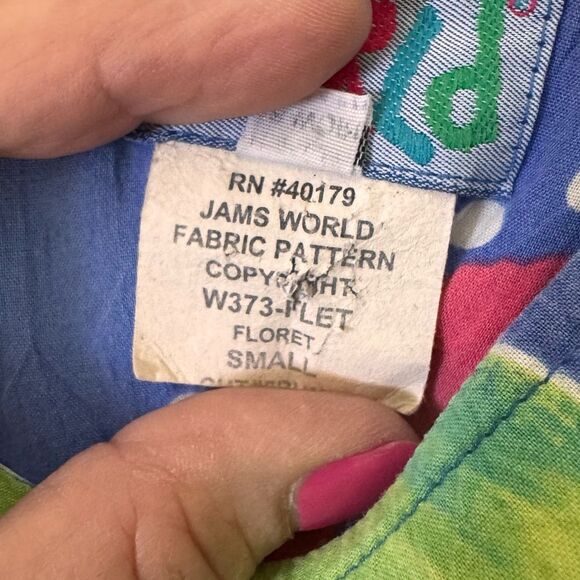 Vintage Jams World Tank Minidress — Floret Blue Print, Made in Hawaii, Rare Sz S - Picture 5 of 14